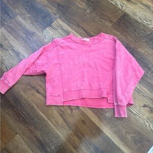 Zenana Outfitters Pink Crew Neck Sweater